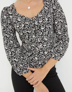 Kara Mono Vines Top