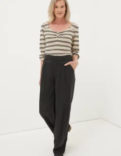 Kara Stripe Henley Top