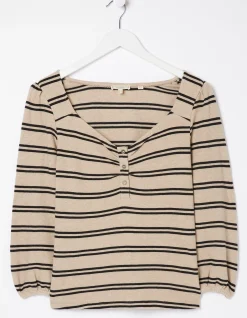 Kara Stripe Henley Top