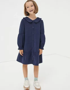 Katy Collared Cord Dress