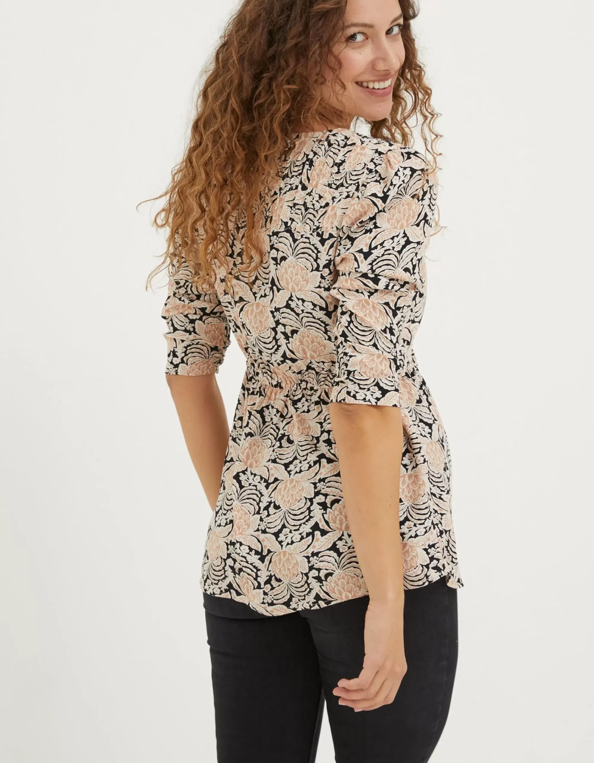 Kinsey Damask Floral Blouse