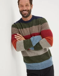 Lambswool Stripe Crew Jumper