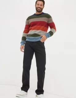 Lambswool Stripe Crew Jumper