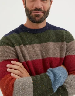 Lambswool Stripe Crew Jumper