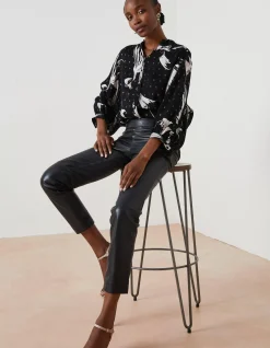 Lana Leather Tapered Trousers