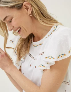 Leah Embroidered Top