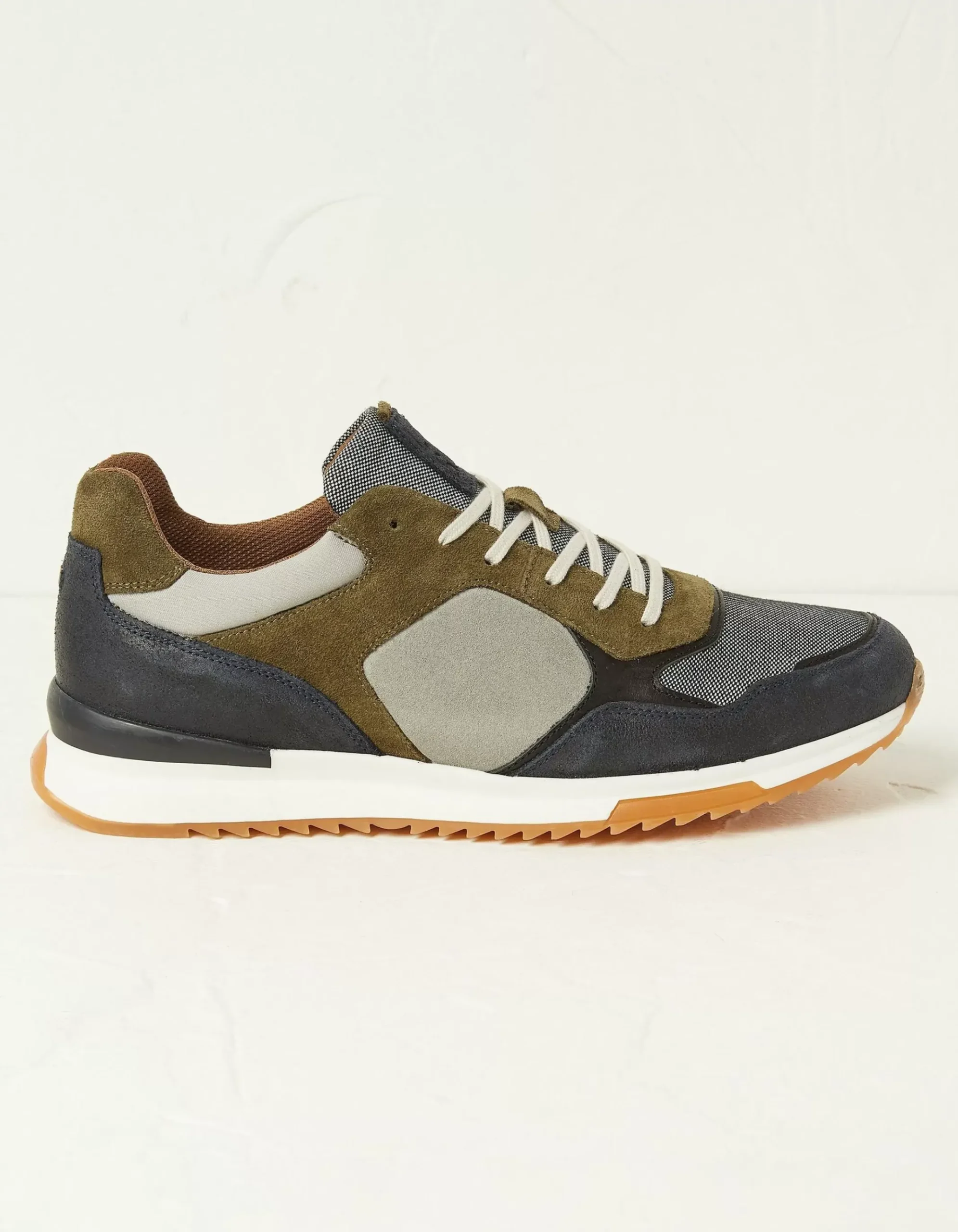 Leather Colour Block Trainers