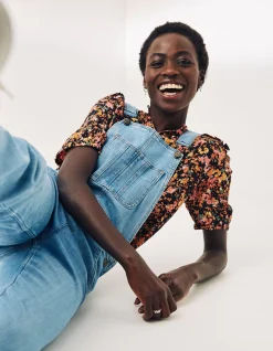Lewes Slim Leg Denim Dungarees