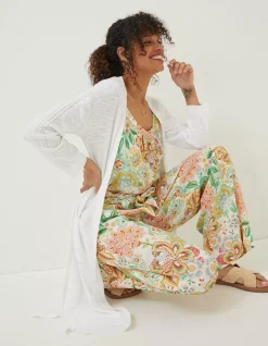 Lindsay Cotton Linen Longline Cardigan