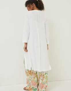 Lindsay Cotton Linen Longline Cardigan