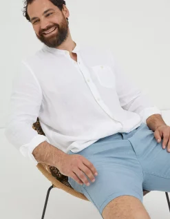 Linen Flat Front Shorts