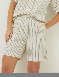 Linen Stripe Shorts