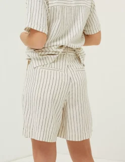 Linen Stripe Shorts