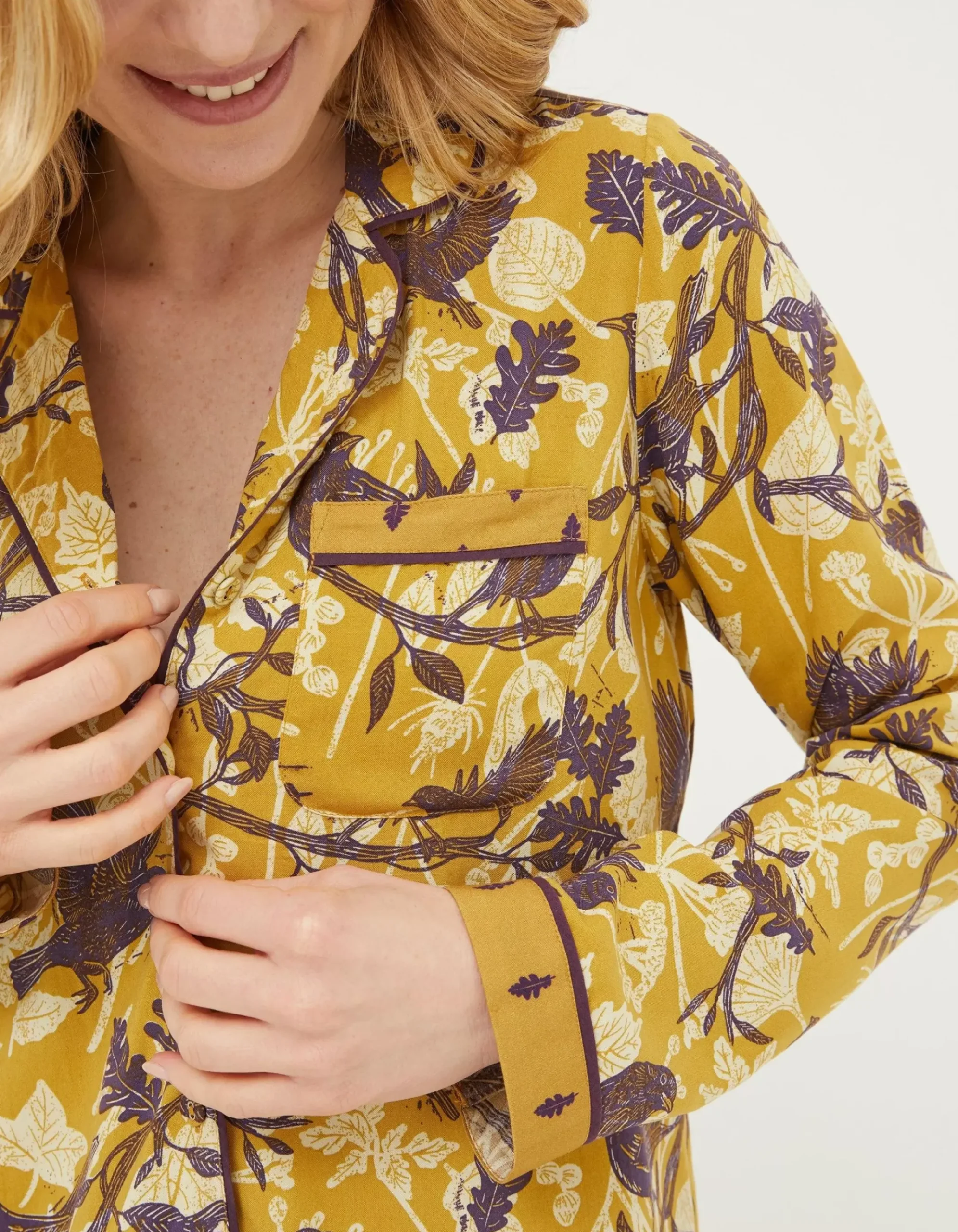 Lino Birds Pyjama Top