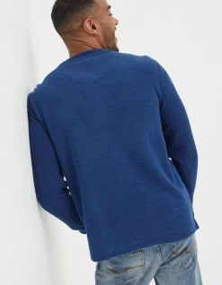 Long Sleeve Indigo Henley
