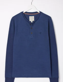 Long Sleeve Indigo Henley