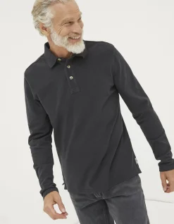 Long Sleeve Organic Cotton Pique Polo
