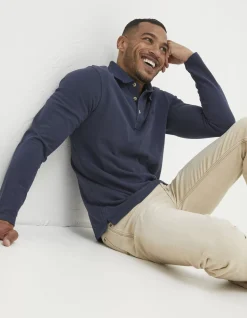 Long Sleeve Organic Cotton Pique Polo