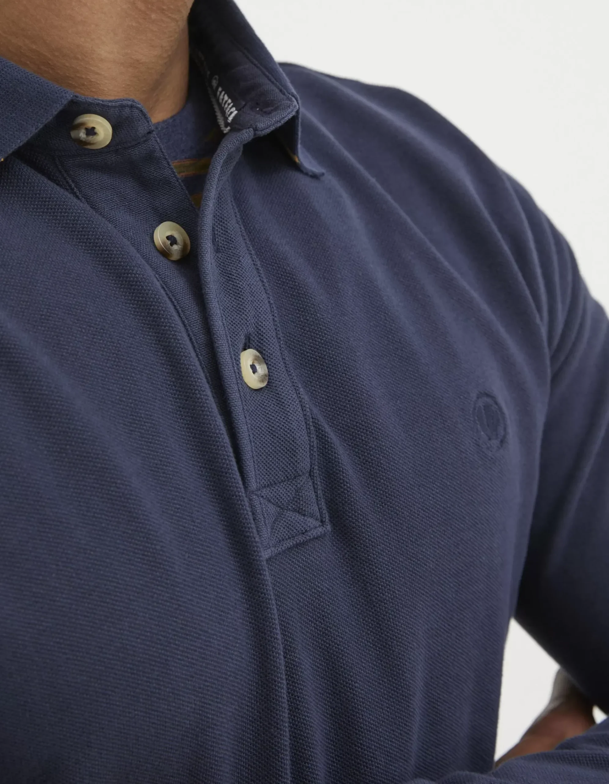 Long Sleeve Organic Cotton Pique Polo