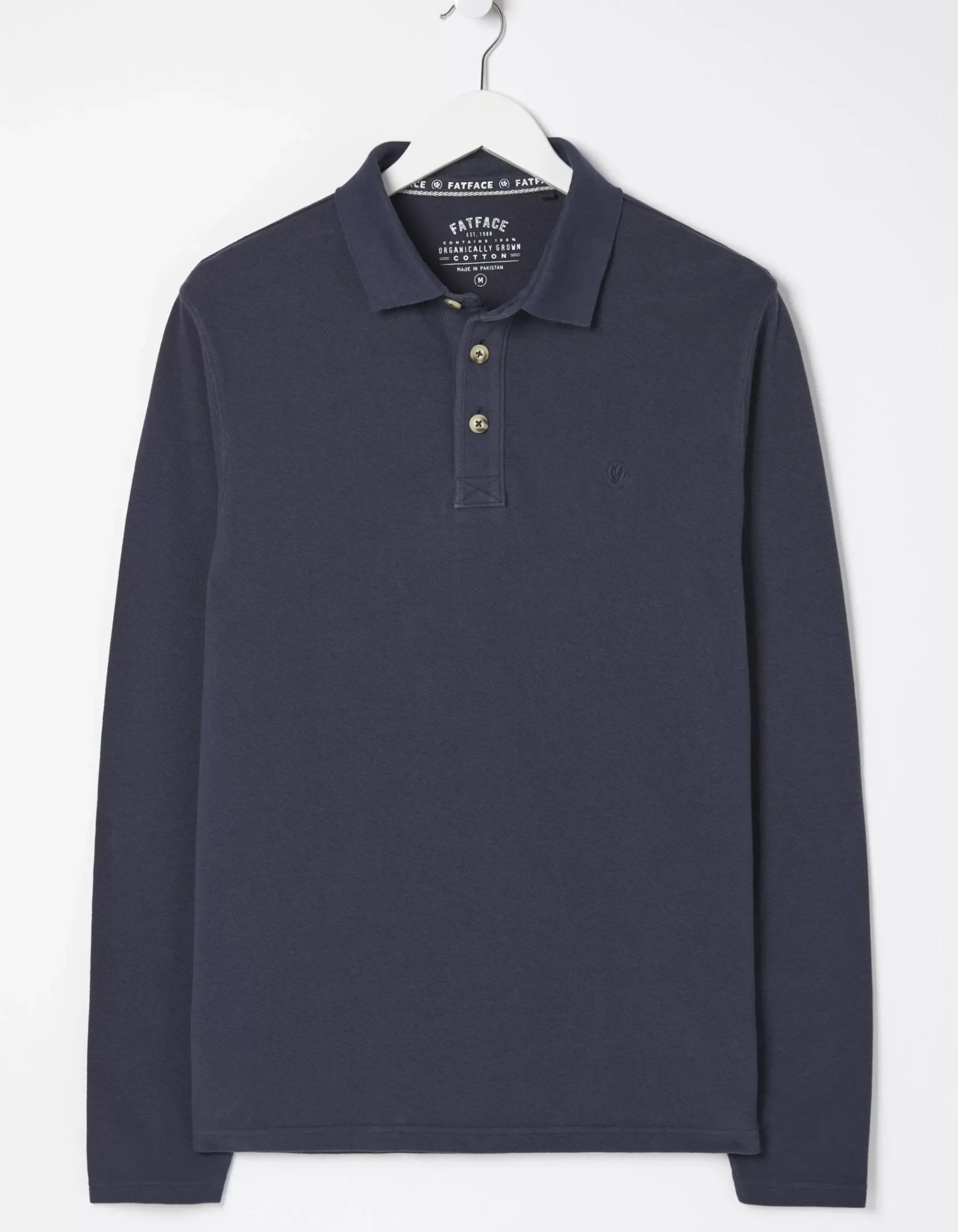 Long Sleeve Organic Cotton Pique Polo