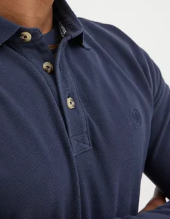 Long Sleeve Organic Pique Polo