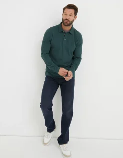 Long Sleeve Organic Pique Polo