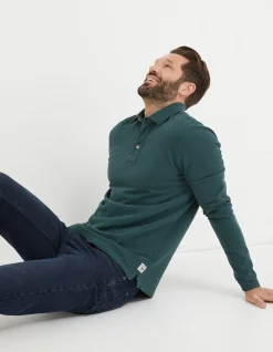 Long Sleeve Organic Pique Polo
