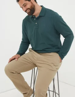 Long Sleeve Organic Pique Polo