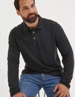 Long Sleeve Organic Pique Polo