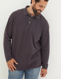 Long Sleeve Organic Pique Polo