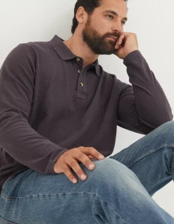 Long Sleeve Organic Pique Polo