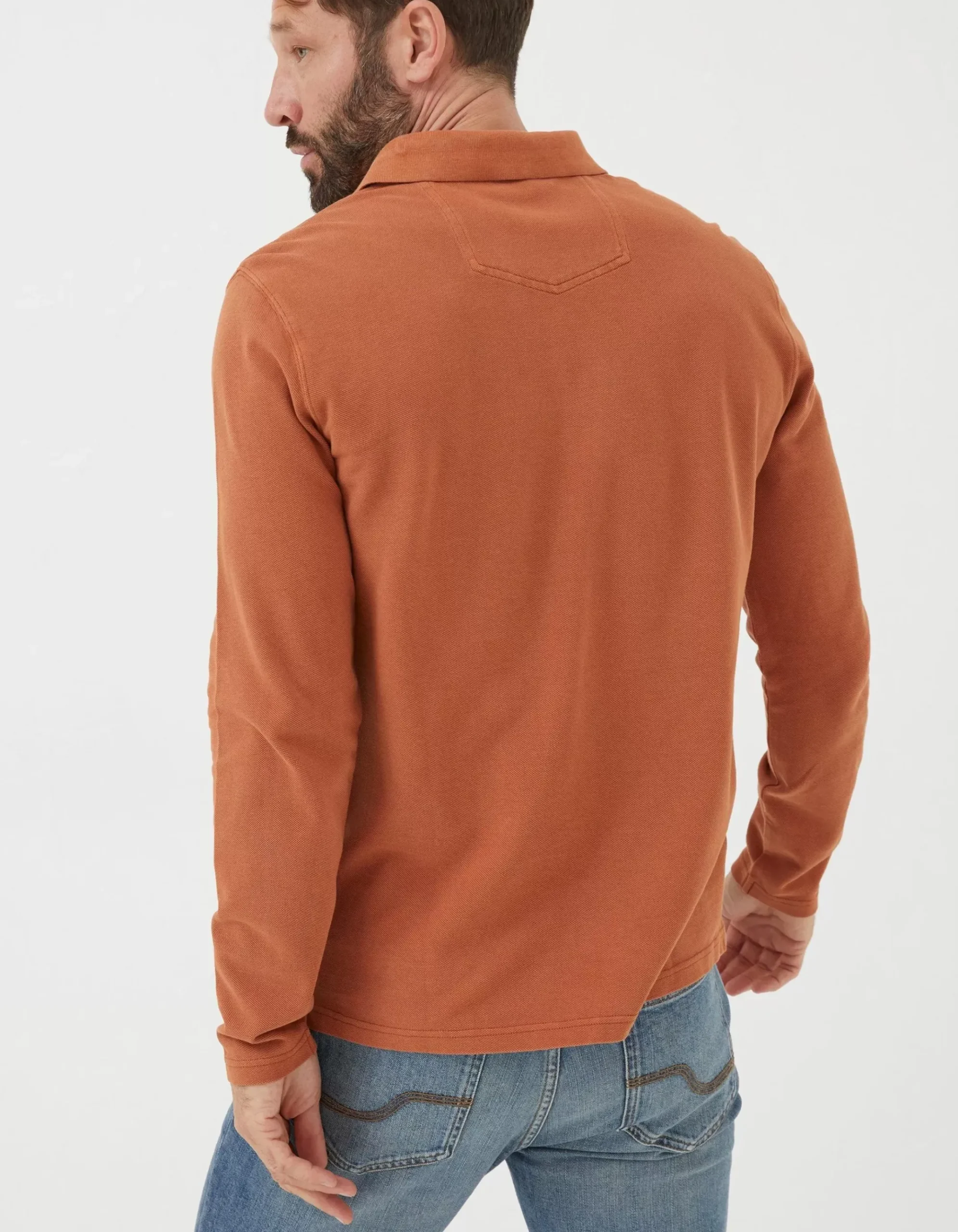 Long Sleeve Organic Pique Polo