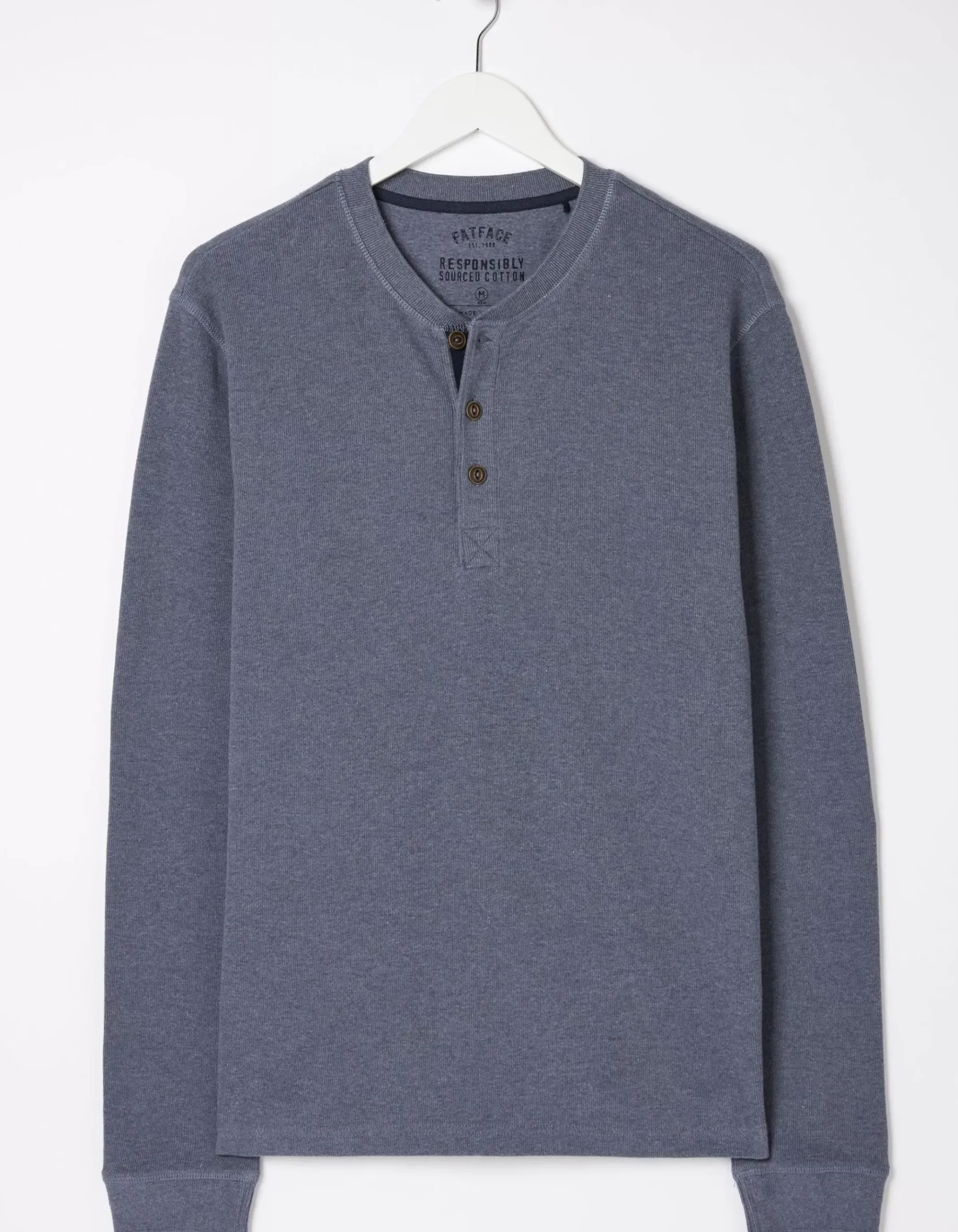 Long Sleeve Ribbed Henley
