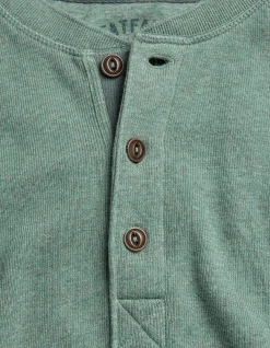 Long Sleeve Ribbed Henley