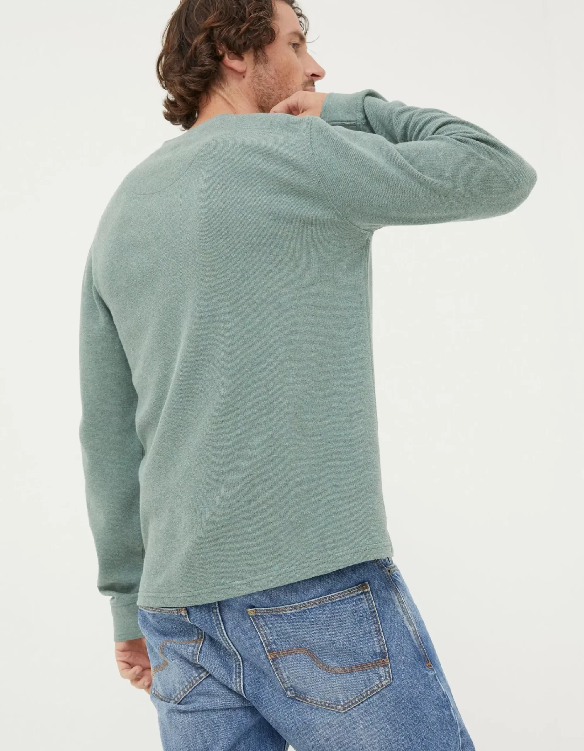 Long Sleeve Ribbed Henley