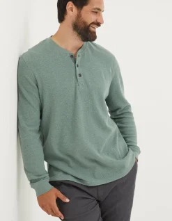 Long Sleeve Ribbed Henley