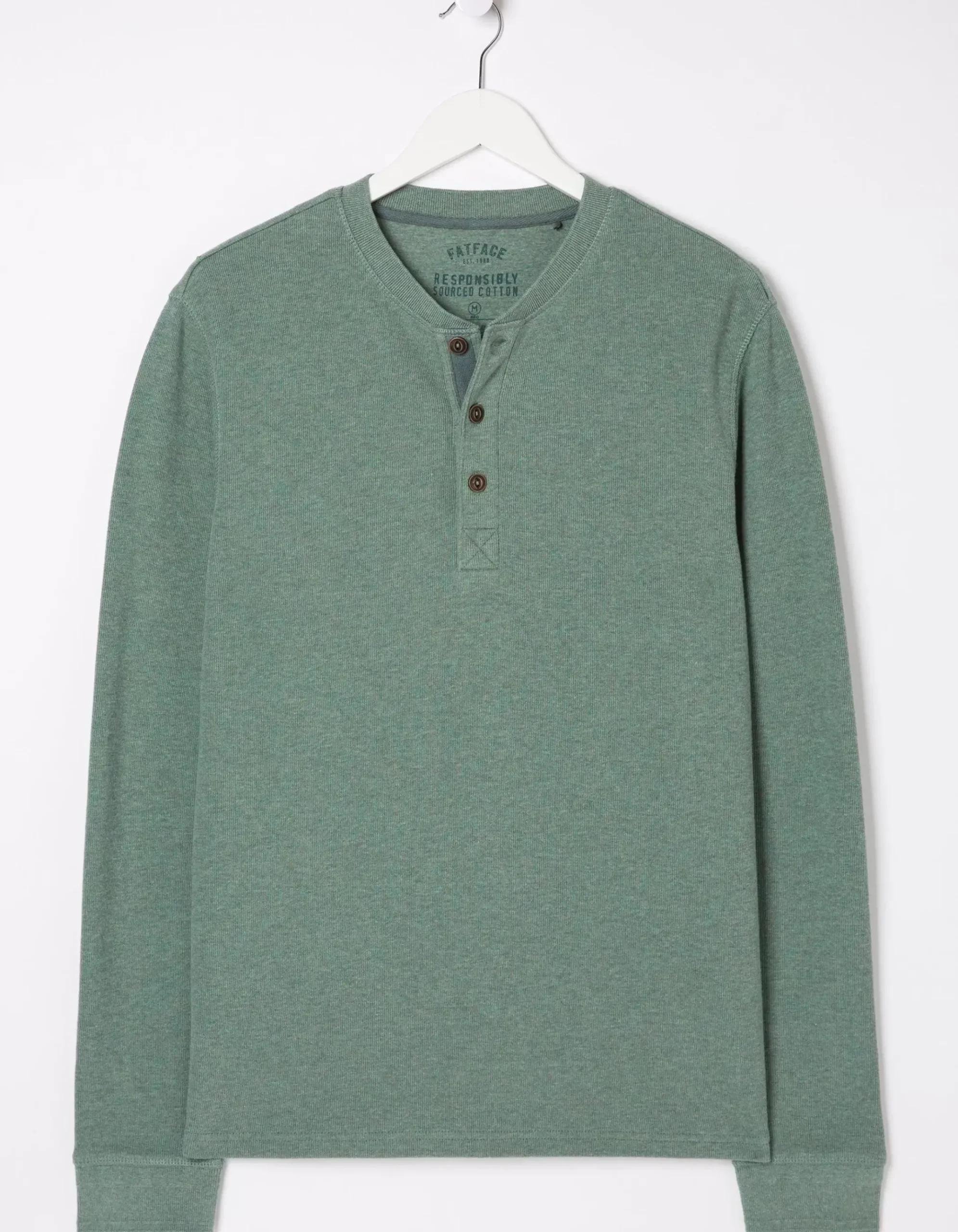 Long Sleeve Ribbed Henley
