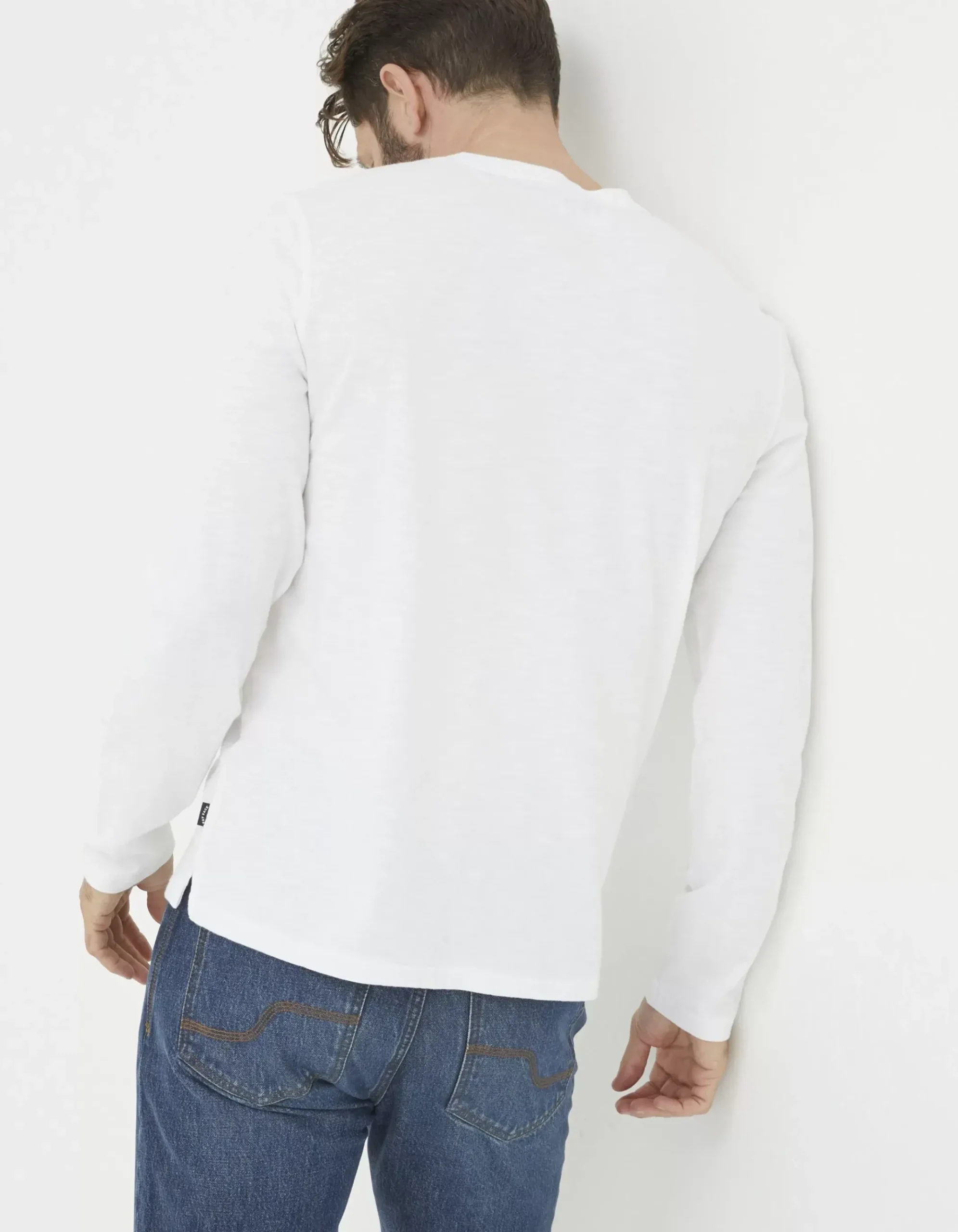 Long Sleeve Slub Henley T Shirt