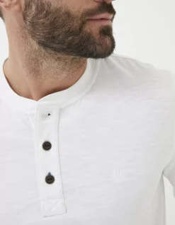 Long Sleeve Slub Henley T Shirt