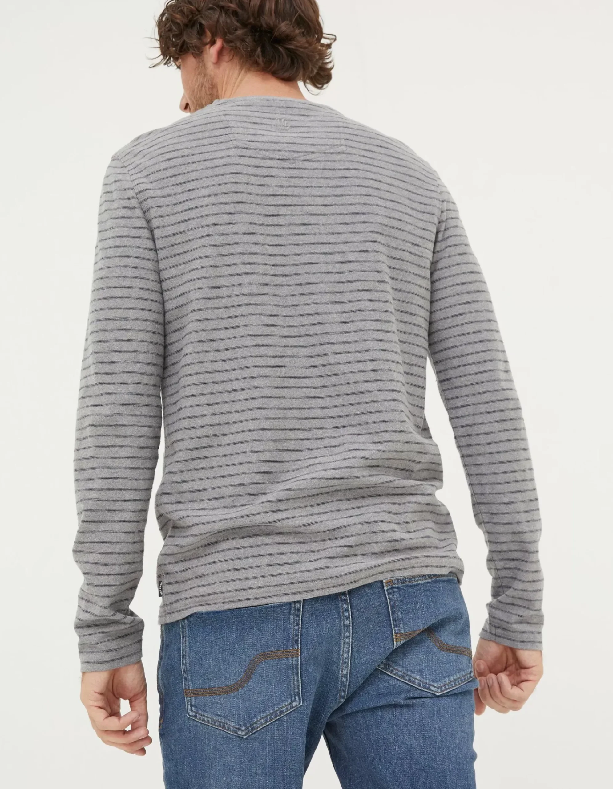 Long Sleeve Stripe Pocket T-Shirt