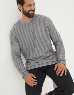 Long Sleeve Stripe Pocket T-Shirt