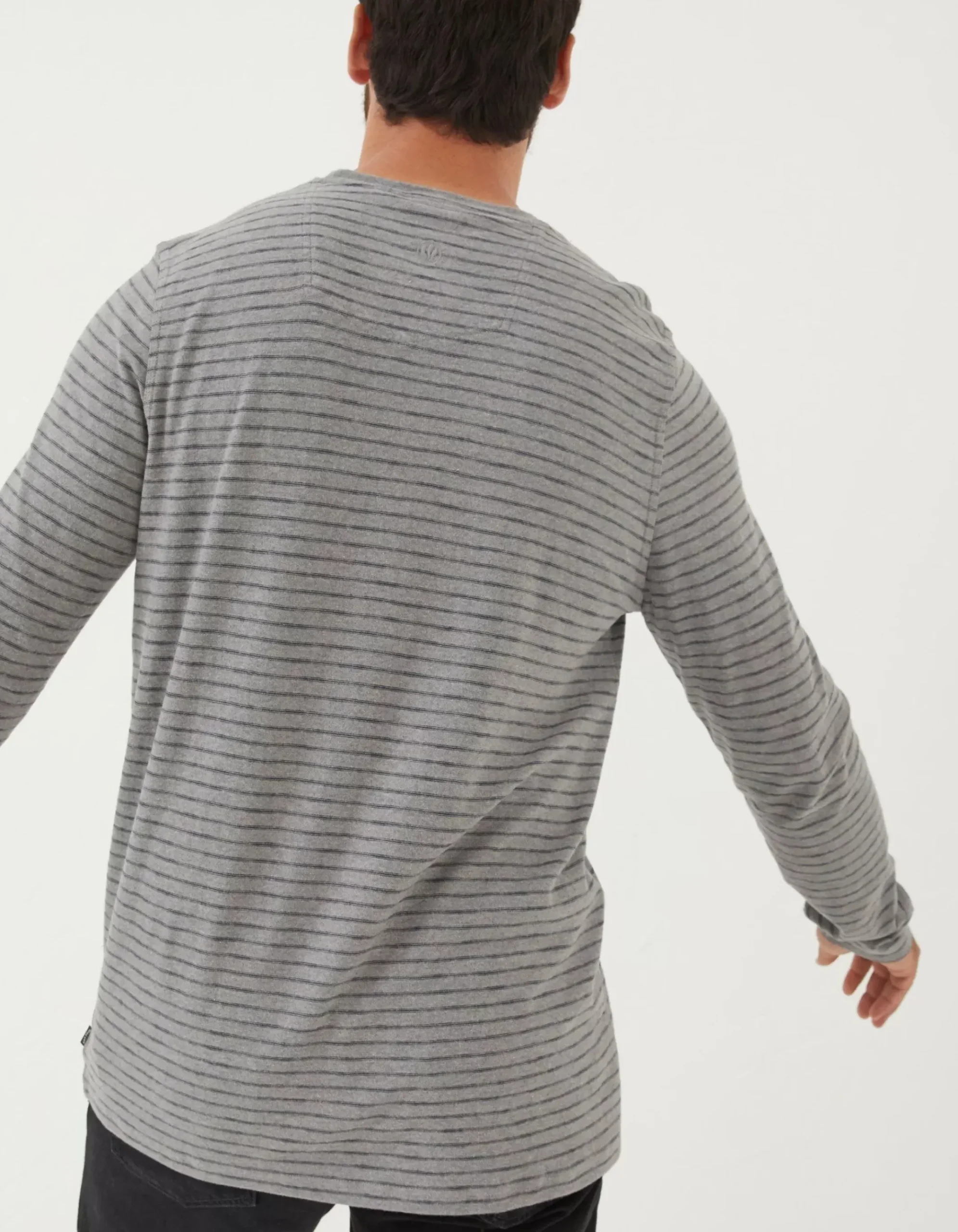 Long Sleeve Stripe Pocket T-Shirt