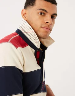 Long Sleeve Stripe Rugby Sweat