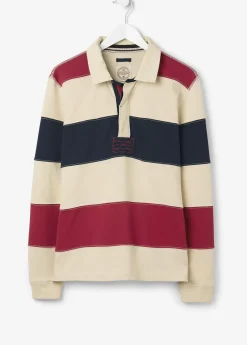 Long Sleeve Stripe Rugby Sweat