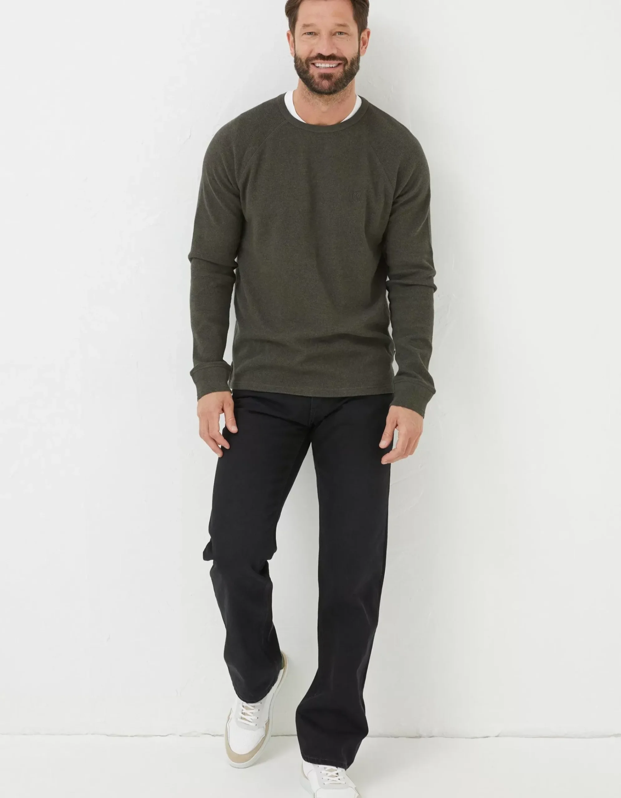 Long Sleeve Waffle Crew