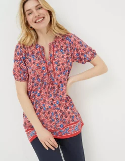 Lou Woodblock Meadow Tunic Top