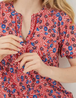 Lou Woodblock Meadow Tunic Top