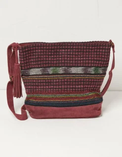 Lula Suede Woven Shoulder Bag