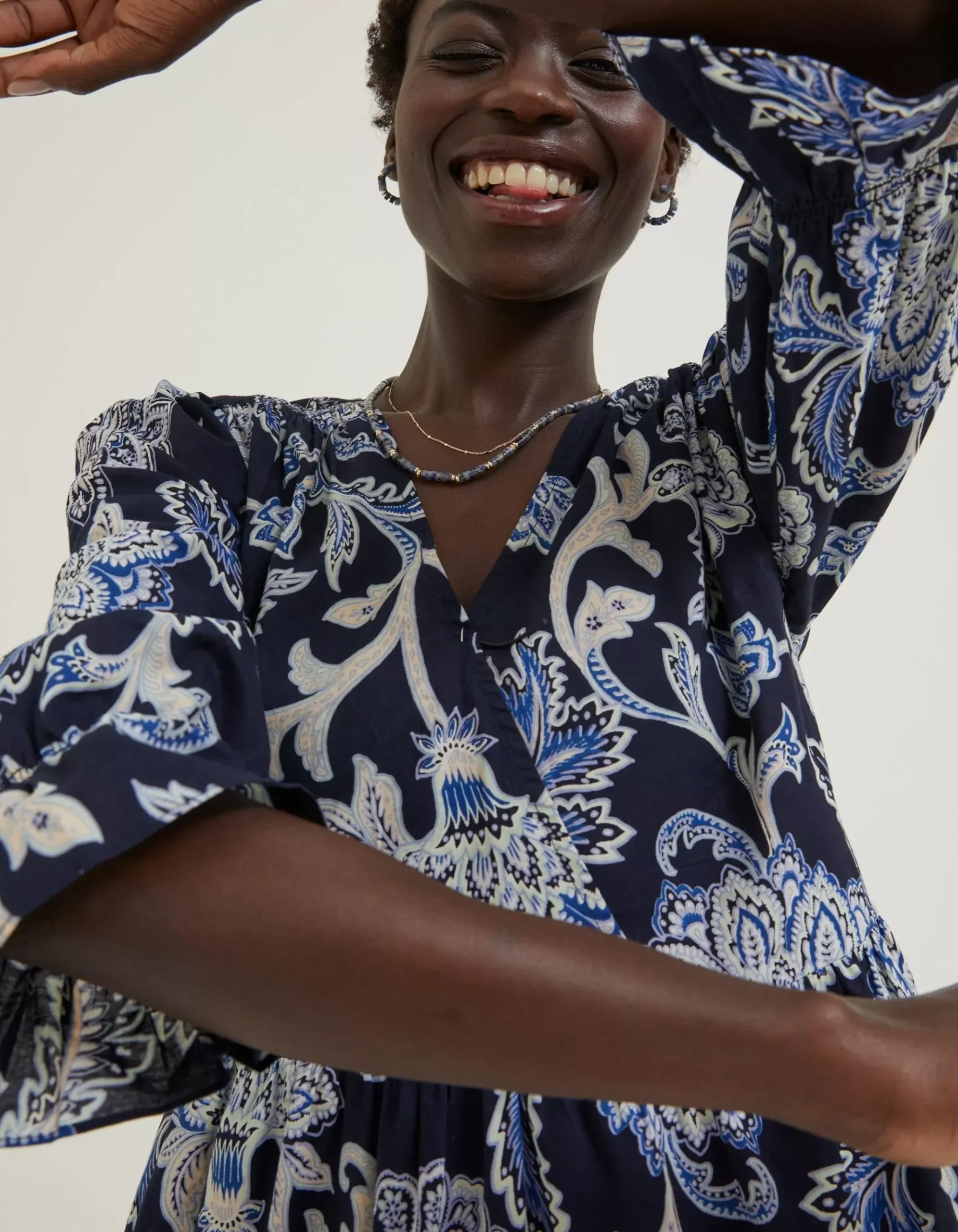 Maddox Palace Floral Print Wrap Dress