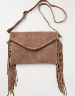 Maelie Tassel Suede Crossbody Bag